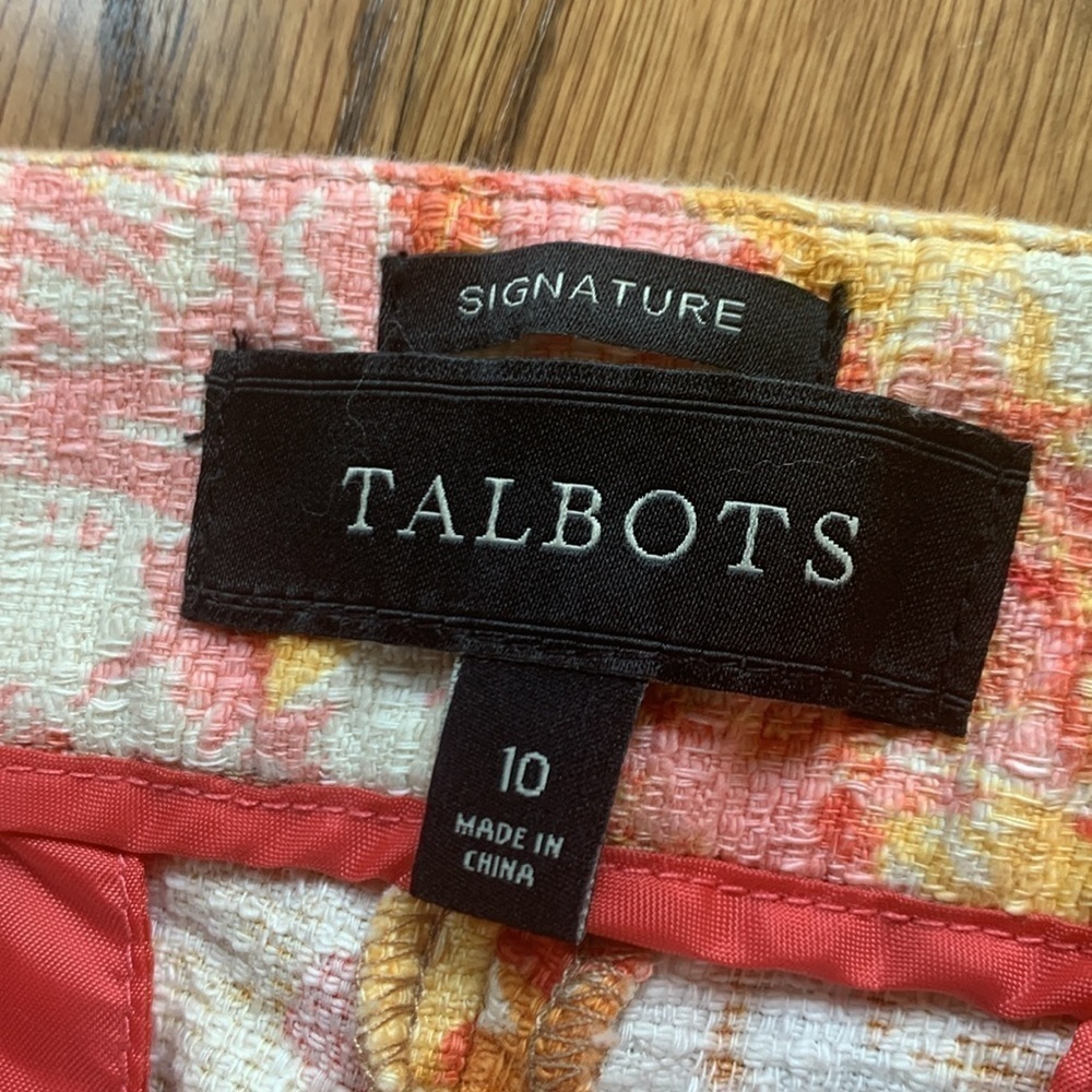 Talbots Signature sz 10 floral pants - Picture 4 of 4